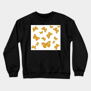 Vintage Yellow Moth Pattern Crewneck Sweatshirt